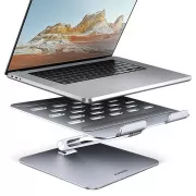 AXAGON STND-LQ alumínium HQ laptop állvány 10"-17,3" állítható magasságban és szögben, szürke színben