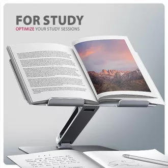 AXAGON STND-LQ alumínium HQ laptop állvány 10"-17,3" állítható magasságban és szögben, szürke színben