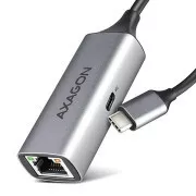 AXAGON ADE-TXPD, USB-C 3.2 Gen 1 - Gigabit Ethernet hálózati kártya, Asix AX88179, PD 100W, automatikus telepítés