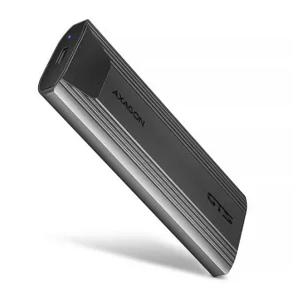 AXAGON EEM2-GTS2, USB-C 10Gbps - M.2 NVMe & SATA SSD fém THIN doboz, csavarozásmentes