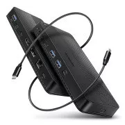 AXAGON HMC-U4, USB4 40Gbps dokkoló, 3x USB-A, 2x USB-C, HDMI & DP 8K/30Hz, RJ-45, SD/mSD, audio, PD 100W, USB-C kábel 80cm