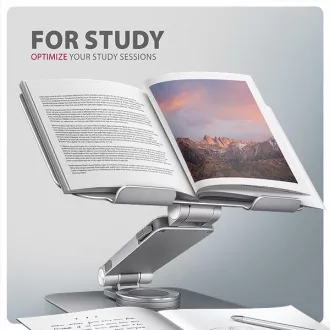 AXAGON STND-LR alumínium laptop állvány 10"-17,3" állítható magasságú és dőlésszögű, forgatható, szürke színű