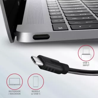 AXAGON HMC-5G21, USB 10Gb/s hub, 2x USB-A, 2x USB-C, HDMI 4k/30, PD 60W, USB-C kábel 13cm
