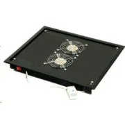 TRITON Szellőztetőegység felső (alsó), 2 ventilátor-230V/30W, termosztát, fekete
