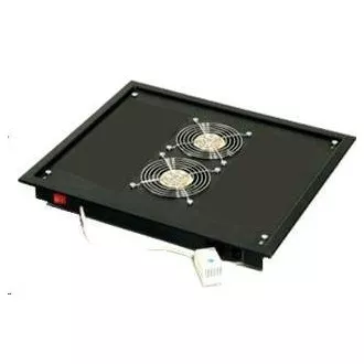 TRITON Szellőztetőegység felső (alsó), 2 ventilátor-230V/30W, termosztát, fekete
