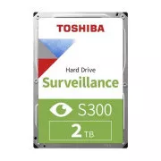 TOSHIBA HDD S300 Surveillance (SMR) 2TB, SATA III, 5400 rpm, 128MB gyorsítótár, 3, 5