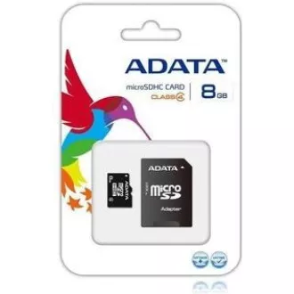 ADATA MicroSDHC kártya 8GB Class 4 + SD adapter ADATA MicroSDHC kártya 8GB Class 4 + SD adapter