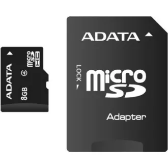 ADATA MicroSDHC kártya 8GB Class 4 + SD adapter ADATA MicroSDHC kártya 8GB Class 4 + SD adapter