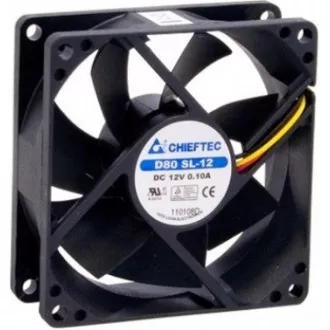 CHIEFTEC ventilátor AF-0825S, 80x80x25 mm-es hüvelyes ventilátor, 3/4pin csatlakozóval