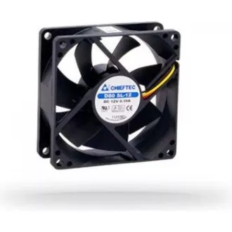 CHIEFTEC ventilátor AF-0825S, 80x80x25 mm-es hüvelyes ventilátor, 3/4pin csatlakozóval