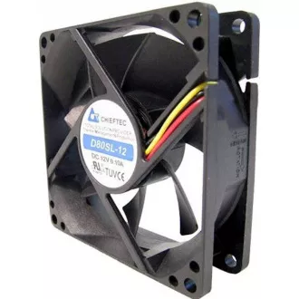 CHIEFTEC ventilátor AF-0825S, 80x80x25 mm-es hüvelyes ventilátor, 3/4pin csatlakozóval