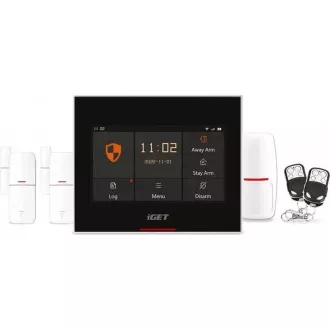 iGET HOME X5 Advanced - Wi-Fi intelligens otthoni riasztó LCD-vel, teljes készlet, Tuya támogatással