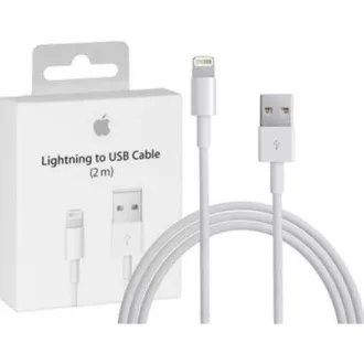 APPLE USB kábel lightning csatlakozóval - fehér (ömlesztett csomag) 2m