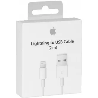 APPLE USB kábel lightning csatlakozóval - fehér (ömlesztett csomag) 2m