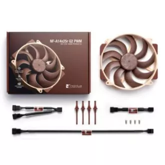 NOCTUA ventilátor NF-A14x25r-G2-PWM, 140mm, barna