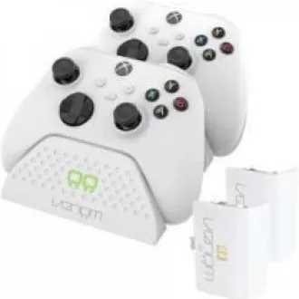 VENOM VS2871 Xbox Series S/X & One White Twin dokkolóállomás   2 akkumulátor