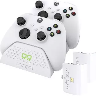 VENOM VS2871 Xbox Series S/X & One White Twin dokkolóállomás   2 akkumulátor
