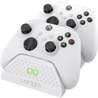 VENOM VS2871 Xbox Series S/X & One White Twin dokkolóállomás   2 akkumulátor