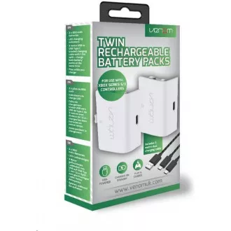 VENOM VS2872 Xbox Series S/X & One White Twin Battery Pack   3 méteres kábel