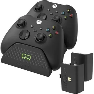 VENOM VS2881 Xbox Series S/X & One fekete dupla dokkolóállomás   2 akkumulátor