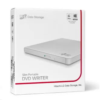 HITACHI LG - külső DVD-W/CD-RW/DVD±R/±RW/RAM meghajtó GP57EW40, Slim, fehér, doboz SW - Használt HITACHI LG - külső DVD-W/CD-RW/DVD±R/±RW/RAM meghajtó GP57EW40, Slim, fehér, doboz SW - Használt
