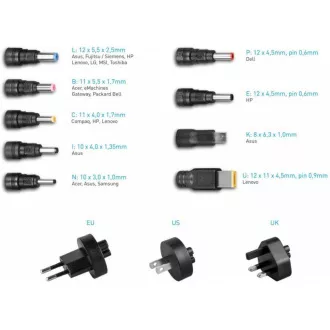 AVACOM QuickTIP 45W - univerzális adapter laptopokhoz 9 csatlakozóval AVACOM QuickTIP 45W - univerzális adapter laptopokhoz 9 csatlakozóval
