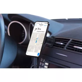 CONNECT IT InCarz MagSafe univerzális mágneses vezeték nélküli autós töltő, fekete színben