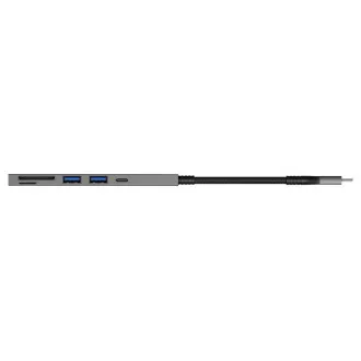 CONNECT IT USB-C hub, 2x USB-A, 1x USB-C, 1x SD kártya, 1x MicroSD kártya, szürke színű