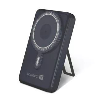CONNECT IT Powerbank TravelCharge, MagSafe, 10000mAh, USB-C, Lightning, Szürke