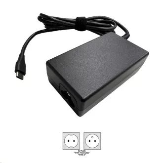 ACER adapter 65W USB TYPE-C, EU POWER CORD (RETAIL PACK), Fekete