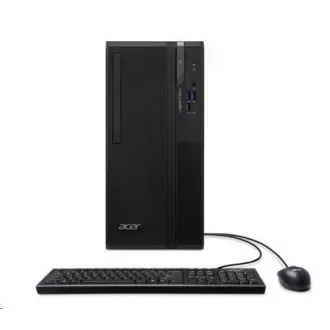 ACER PC Veriton VS2720G, i5-14400, 8GB DDR5, 512GB M.2 SSD, Wifi, DVD±RW, USB KB egér, W11P, 300W, Fekete