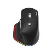 ACER vezeték nélküli egér Easy Fit egér, ergonomikus, 4000dpi, 6 gomb, RGB, 10 m hatótávolság, USB-C, BT, fekete
