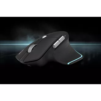 ACER vezeték nélküli egér Easy Fit egér, ergonomikus, 4000dpi, 6 gomb, RGB, 10 m hatótávolság, USB-C, BT, fekete