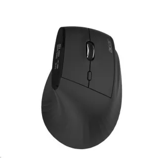 ACER vezeték nélküli Smart Fit függőleges egér, 8000 dpi, 10 gomb, RGB, 10 m hatótávolság, BT, USB, 120 óra akkumulátor-üzemidő, Fekete