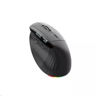 ACER vezeték nélküli Smart Fit függőleges egér, 8000 dpi, 10 gomb, RGB, 10 m hatótávolság, BT, USB, 120 óra akkumulátor-üzemidő, Fekete