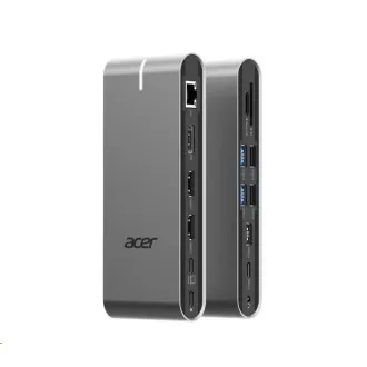 ACER 15in1 USB Type-C univerzális mini dokkoló: Host interfész: USB-C, 2x USB-A 2.0, 1x USB-A 3.2 Gen2, 1x USB-A 3.2 Gen1, 1x USB-A 3.2 Gen1, 1