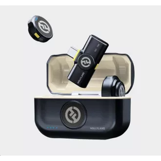 Hollyland Lark M2 USB-C - Vezeték nélküli Lavalier mikrofon USB-C csatlakozóval (Duo, Shine Charcoal)