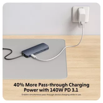 Hyper® EcoSmart™ Gen.2 Dual HDMI USB-C 11-in-1 hub 140W PD 3.1 Pass-thru 140W Hyper® EcoSmart™ Gen.2 Dual HDMI USB-C 11-in-1 hub 140W PD 3.1 Pass-thru 140W
