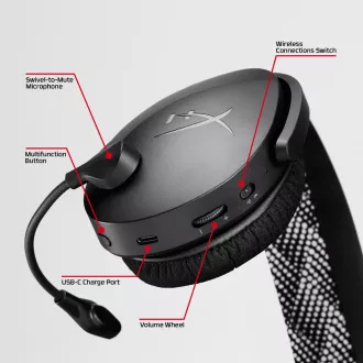 HyperX Cloud Jet Dual vezeték nélküli játékfejhallgató, kék