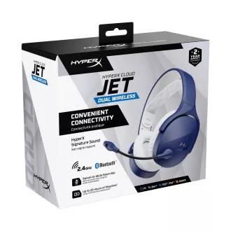HyperX Cloud Jet Dual vezeték nélküli játékfejhallgató, kék