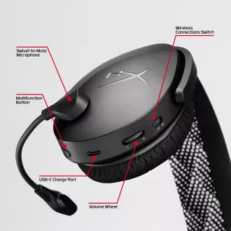 HyperX Cloud Jet Dual vezeték nélküli játékfejhallgató, kék