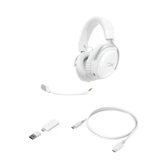 HyperX Cloud III S vezeték nélküli fehér játékfejhallgató