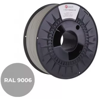C-TECH PREMIUM LINE nyomdafonal (filament), PETG, fehér alumínium, RAL9006, 1, 75mm, 1kg