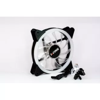 1stCOOL KIT AURA EVO CRYSTAL ARGB 3x Crystal White ventilátor   ARGB Nano kontroller