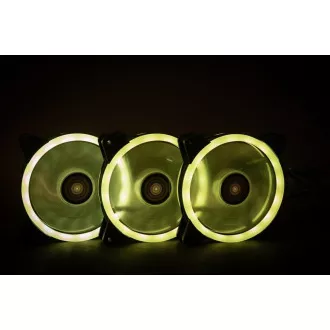 1stCOOL KIT AURA EVO CRYSTAL ARGB 3x Crystal White ventilátor   ARGB Nano kontroller