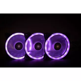 1stCOOL KIT AURA EVO CRYSTAL ARGB 3x Crystal White ventilátor   ARGB Nano kontroller