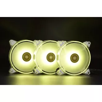 1stCOOL KIT AURA EVO CRYSTAL ARGB 3x Crystal White ventilátor   ARGB Nano kontroller