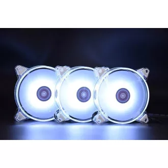 1stCOOL KIT AURA EVO CRYSTAL ARGB 3x Crystal White ventilátor   ARGB Nano kontroller
