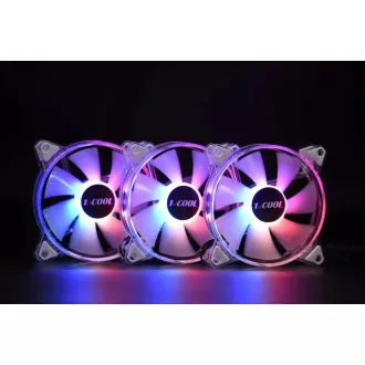 1stCOOL KIT AURA EVO CRYSTAL ARGB 3x Crystal White ventilátor   ARGB Nano kontroller