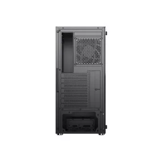 1stCOOL tok GAMER 4, Mid tower, AU, USB 3.0, USB-C, 2x120mm, átlátszó oldallap, tápegység nélkül, fekete, fekete